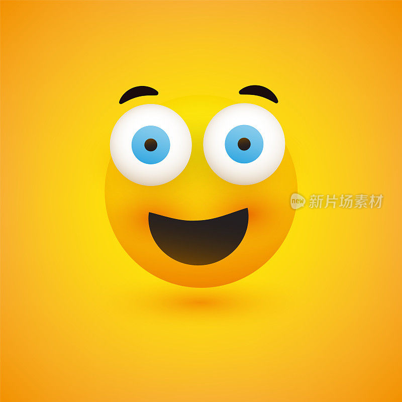 Laughing Face, Emoji with Open Eyes